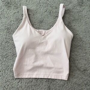 Lululemon Athletica Light Pink Fitted Crop Tank Top